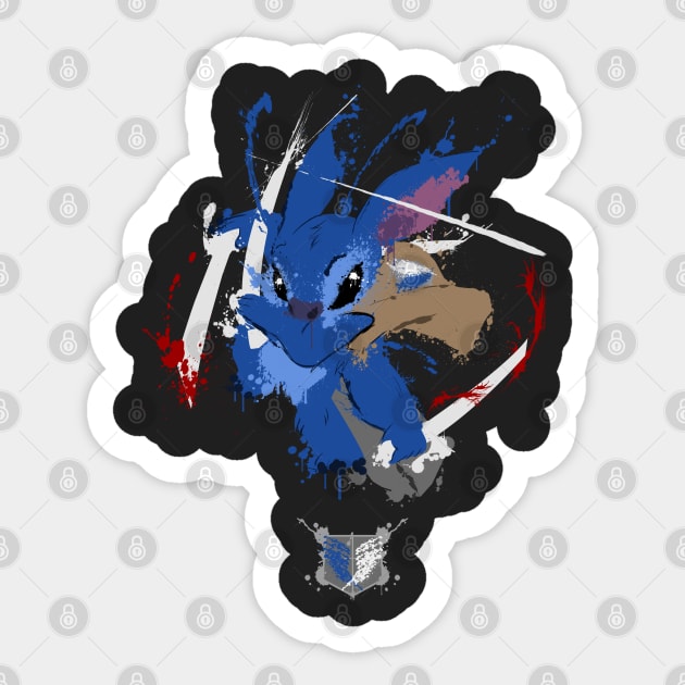 Survey Corps Stitch Sticker by FuManChu